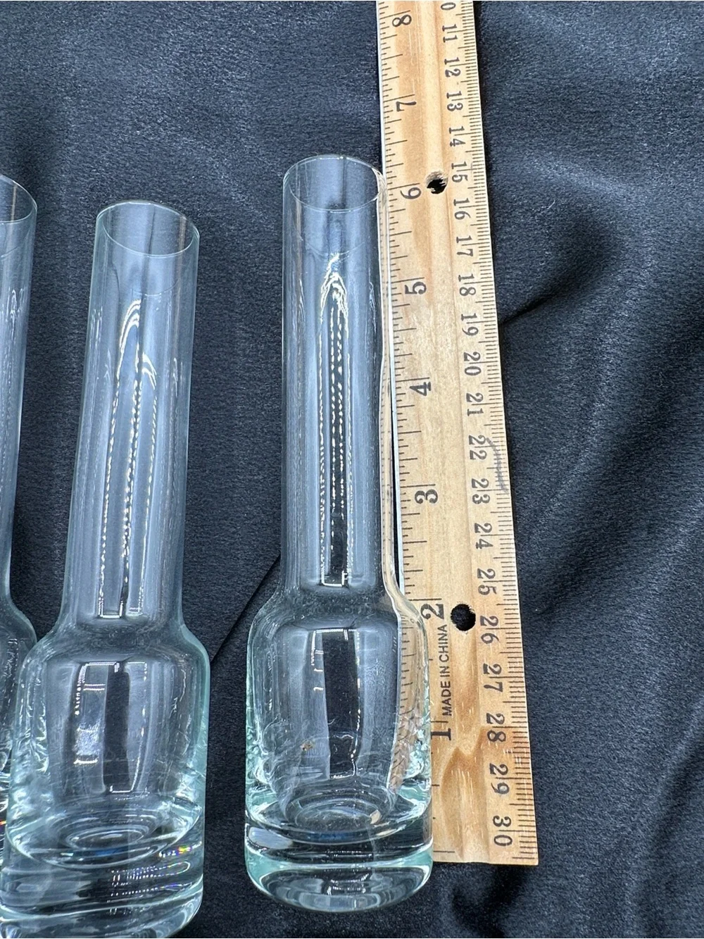Pier 1 Imports 6 Shot Glasse Chillers in Clear Glass Ice Bucket.